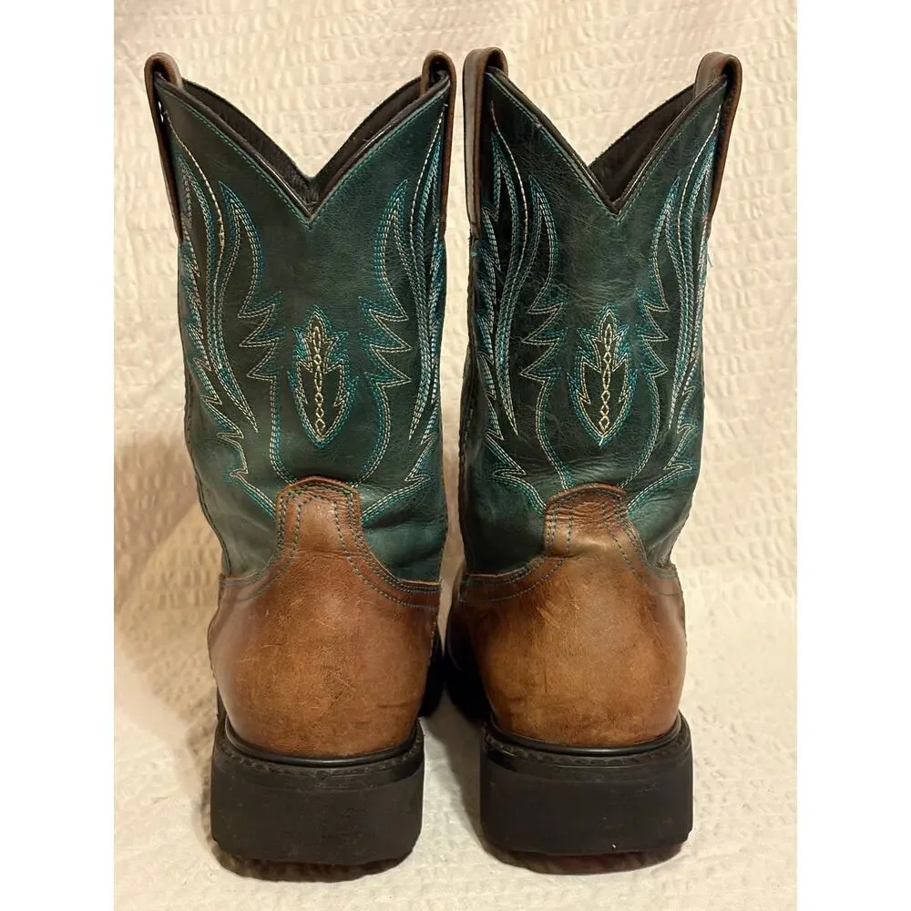 JB Dillon Reserve Men’s Leather Cowboy Western Work Boots Size 8.5EE Mexican